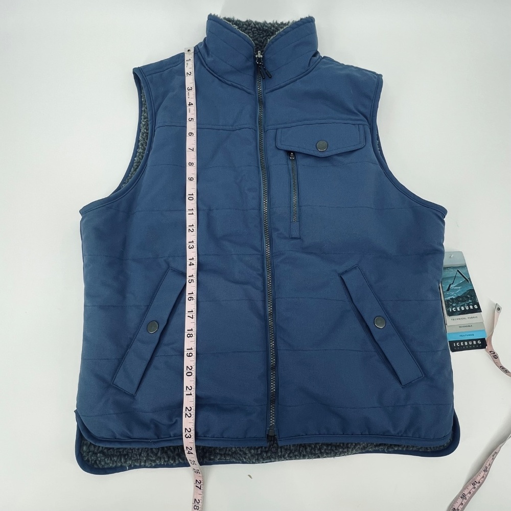 Iceberg Canvas Sherpa Reversible Full Zip Vest NWT L Utility Chores Outdoor Work - Picture 10 of 14
